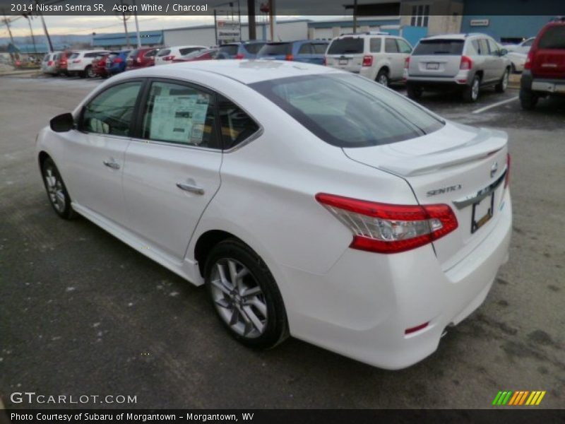 Aspen White / Charcoal 2014 Nissan Sentra SR