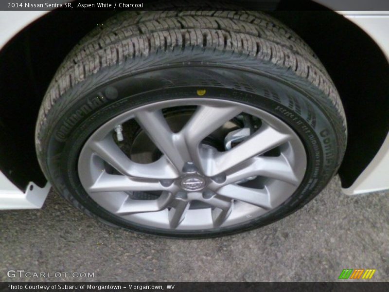 Aspen White / Charcoal 2014 Nissan Sentra SR