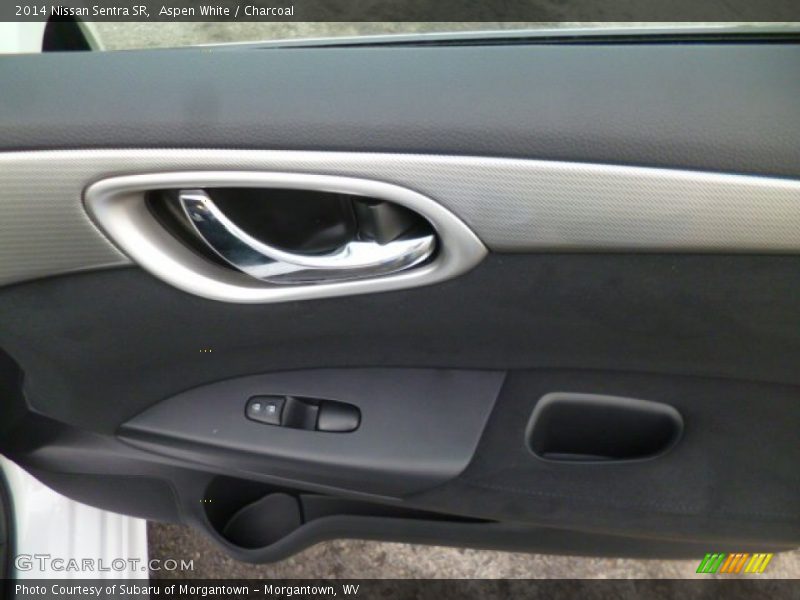 Aspen White / Charcoal 2014 Nissan Sentra SR