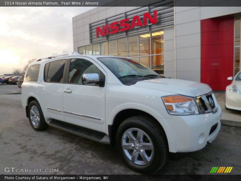 Pearl White / Almond 2014 Nissan Armada Platinum