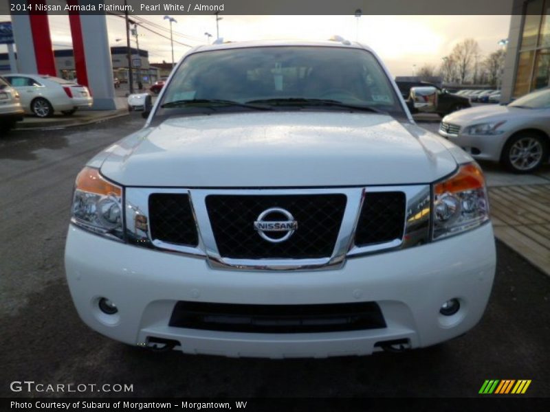 Pearl White / Almond 2014 Nissan Armada Platinum