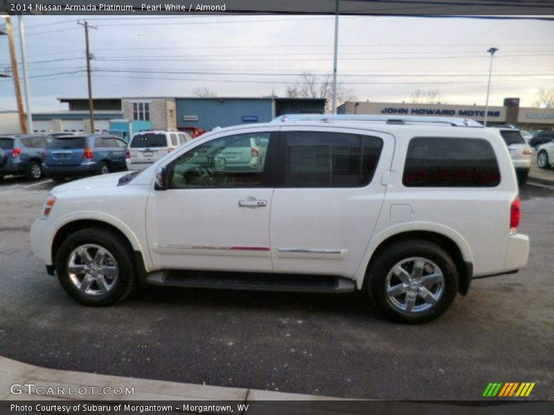 Pearl White / Almond 2014 Nissan Armada Platinum
