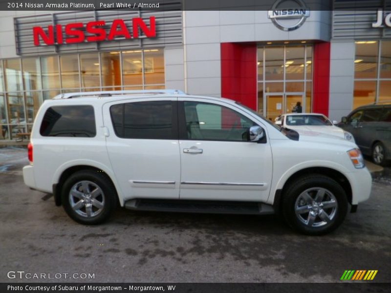 Pearl White / Almond 2014 Nissan Armada Platinum