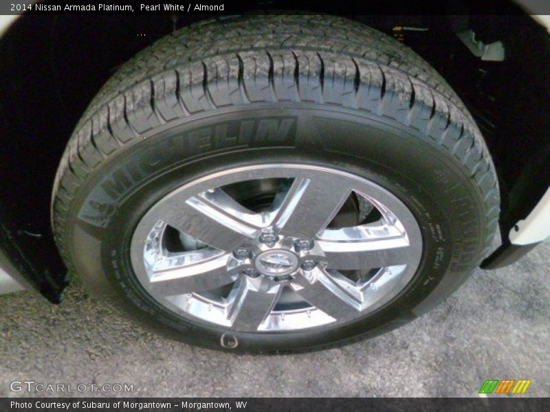 Pearl White / Almond 2014 Nissan Armada Platinum