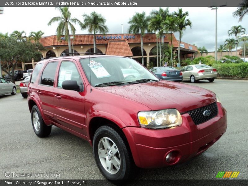 Redfire Metallic / Medium/Dark Pebble Beige 2005 Ford Escape Limited