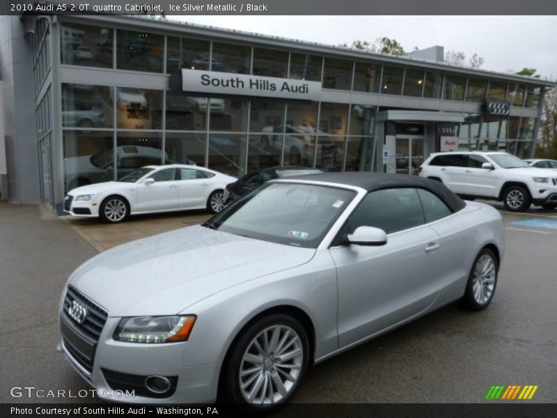 Ice Silver Metallic / Black 2010 Audi A5 2.0T quattro Cabriolet