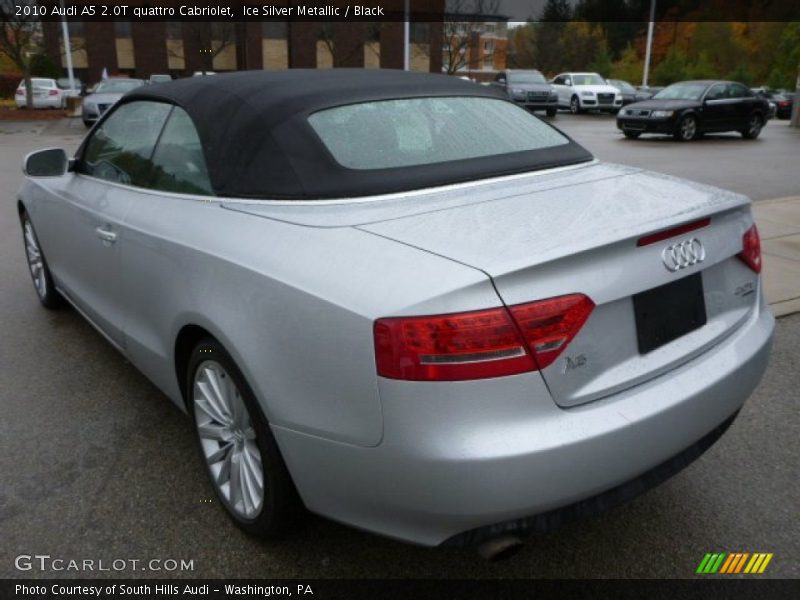 Ice Silver Metallic / Black 2010 Audi A5 2.0T quattro Cabriolet