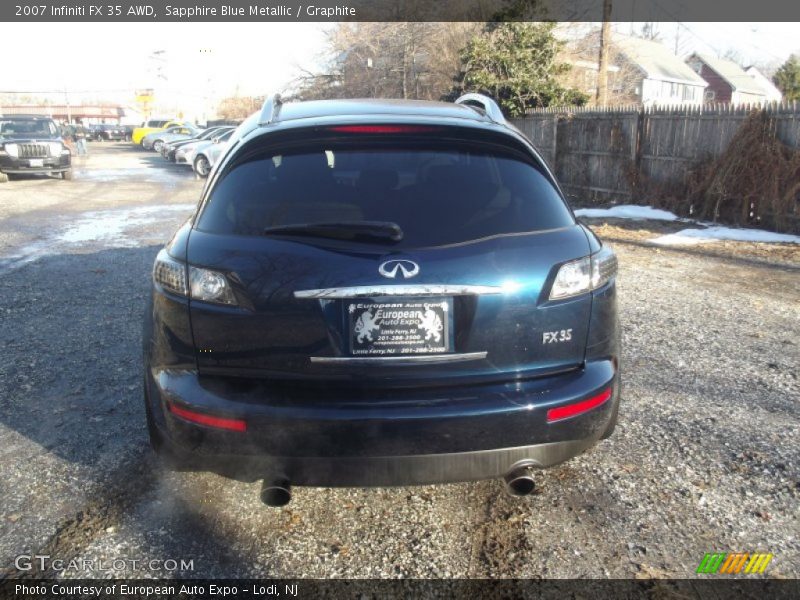 Sapphire Blue Metallic / Graphite 2007 Infiniti FX 35 AWD