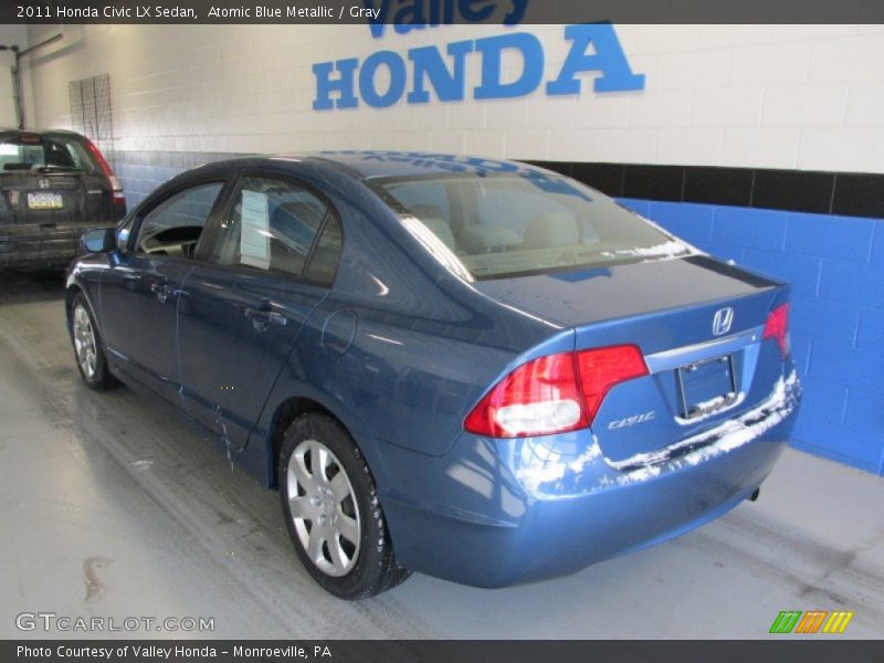 Atomic Blue Metallic / Gray 2011 Honda Civic LX Sedan
