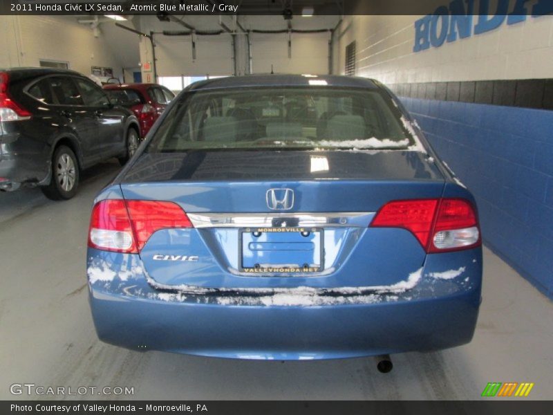 Atomic Blue Metallic / Gray 2011 Honda Civic LX Sedan