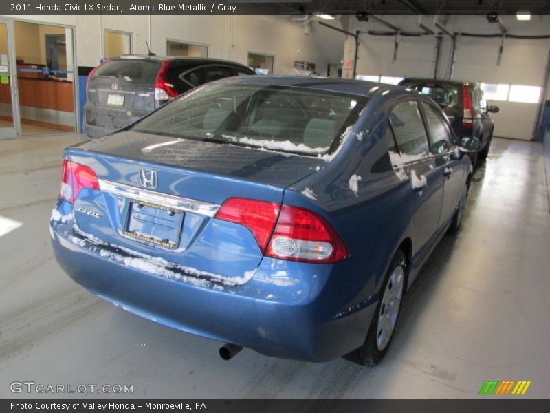 Atomic Blue Metallic / Gray 2011 Honda Civic LX Sedan