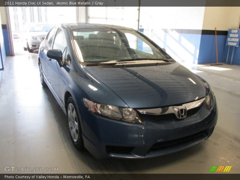 Atomic Blue Metallic / Gray 2011 Honda Civic LX Sedan