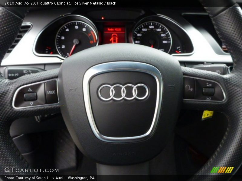 Ice Silver Metallic / Black 2010 Audi A5 2.0T quattro Cabriolet