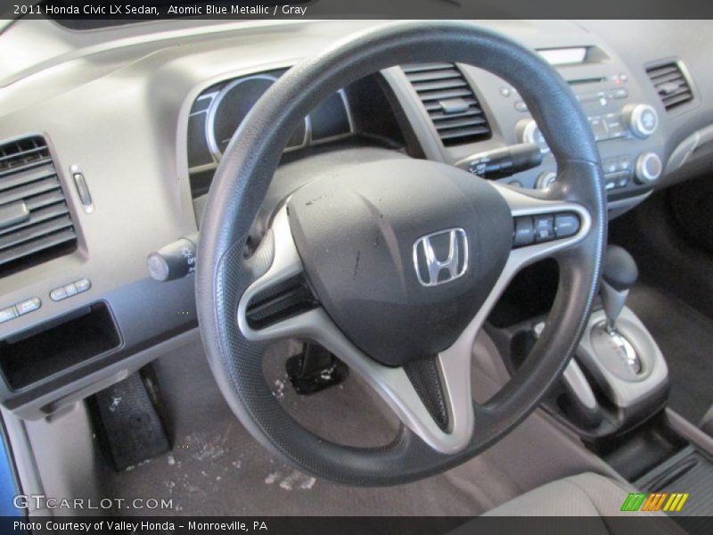 Atomic Blue Metallic / Gray 2011 Honda Civic LX Sedan