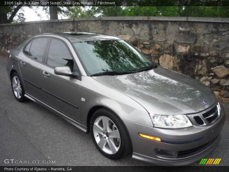 Steel Gray Metallic / Parchment 2006 Saab 9-3 Aero Sport Sedan