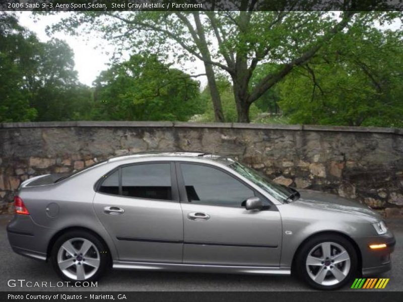 Steel Gray Metallic / Parchment 2006 Saab 9-3 Aero Sport Sedan