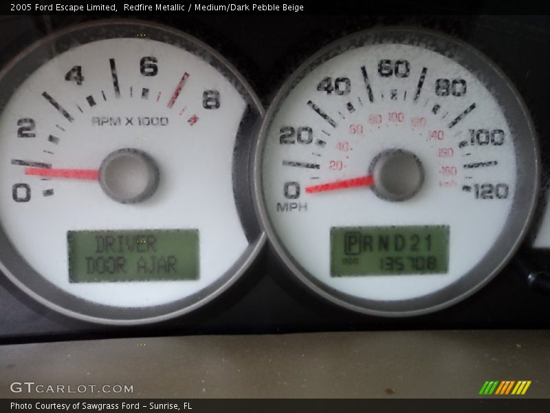Redfire Metallic / Medium/Dark Pebble Beige 2005 Ford Escape Limited