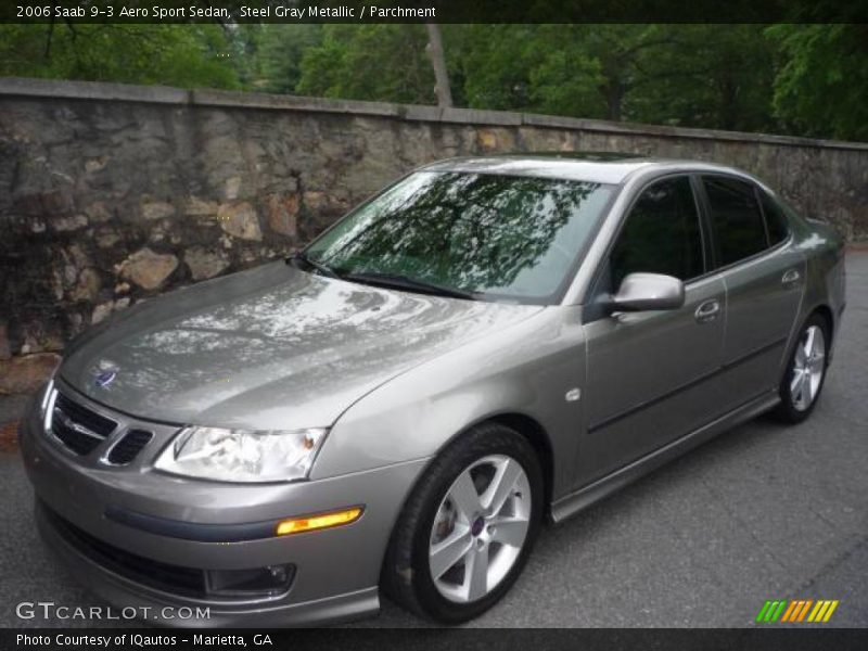 Steel Gray Metallic / Parchment 2006 Saab 9-3 Aero Sport Sedan
