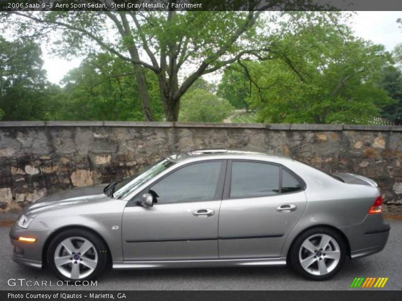 Steel Gray Metallic / Parchment 2006 Saab 9-3 Aero Sport Sedan