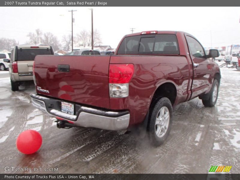 Salsa Red Pearl / Beige 2007 Toyota Tundra Regular Cab