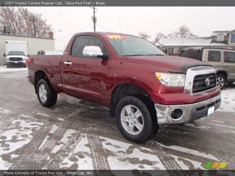 Salsa Red Pearl / Beige 2007 Toyota Tundra Regular Cab
