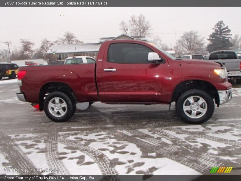 Salsa Red Pearl / Beige 2007 Toyota Tundra Regular Cab