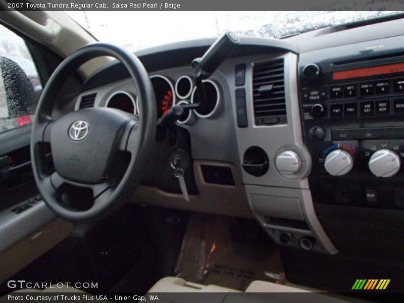 Salsa Red Pearl / Beige 2007 Toyota Tundra Regular Cab