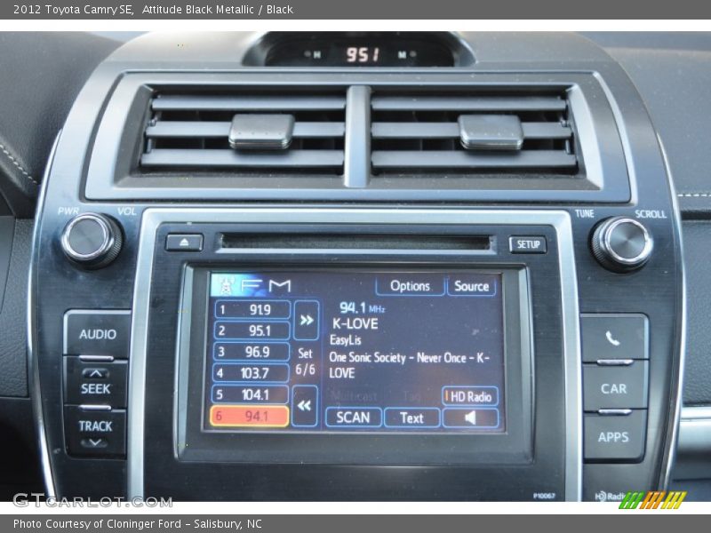 Attitude Black Metallic / Black 2012 Toyota Camry SE