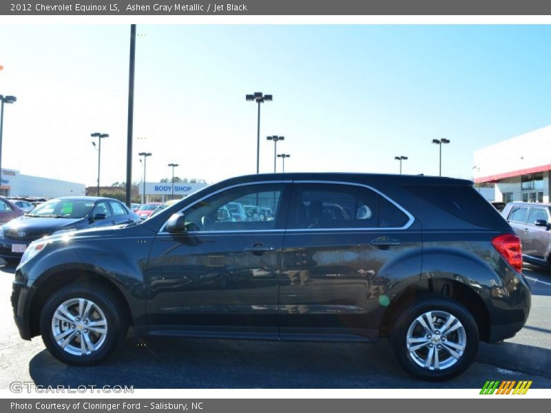 Ashen Gray Metallic / Jet Black 2012 Chevrolet Equinox LS