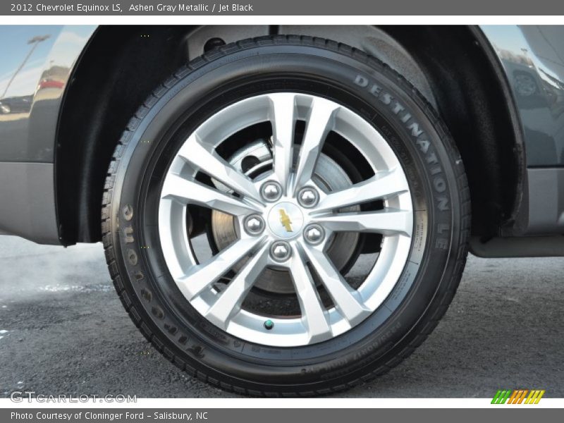 Ashen Gray Metallic / Jet Black 2012 Chevrolet Equinox LS