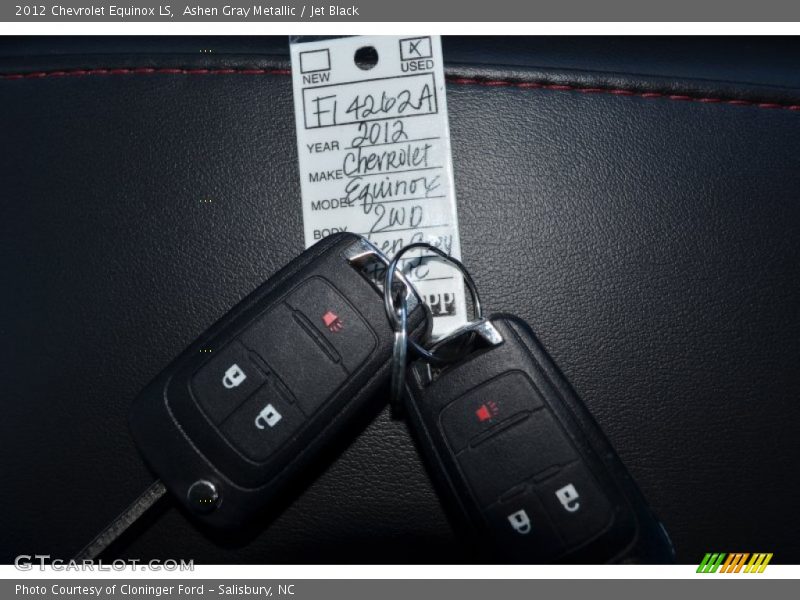 Ashen Gray Metallic / Jet Black 2012 Chevrolet Equinox LS