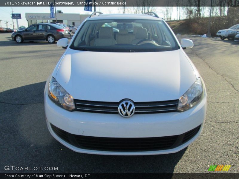 Candy White / Cornsilk Beige 2011 Volkswagen Jetta TDI SportWagen