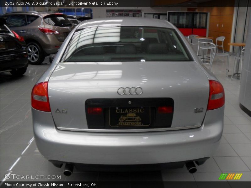 Light Silver Metallic / Ebony 2003 Audi A6 3.0 quattro Sedan