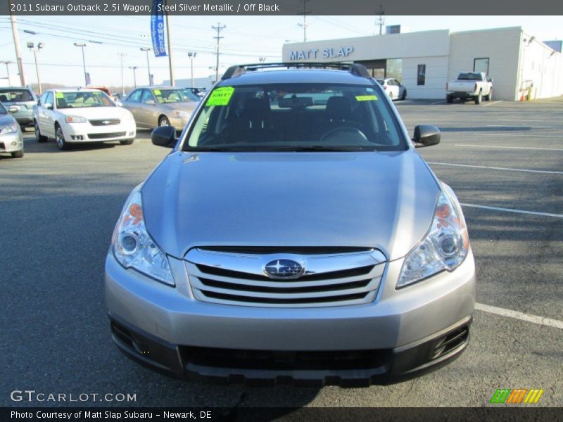 Steel Silver Metallic / Off Black 2011 Subaru Outback 2.5i Wagon