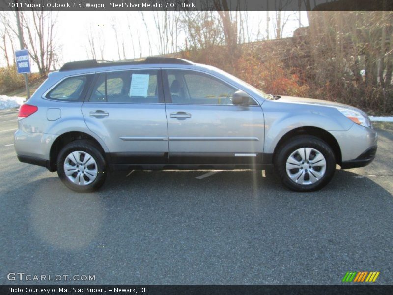 Steel Silver Metallic / Off Black 2011 Subaru Outback 2.5i Wagon