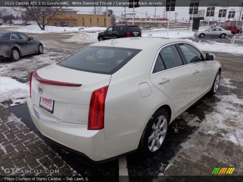 White Diamond Tricoat / Caramel/Jet Black Accents 2013 Cadillac ATS 3.6L Luxury AWD