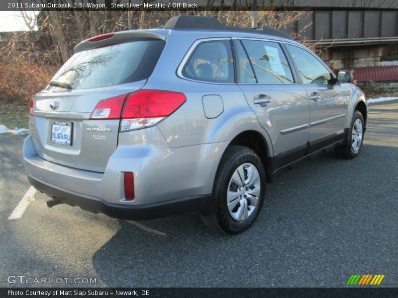 Steel Silver Metallic / Off Black 2011 Subaru Outback 2.5i Wagon