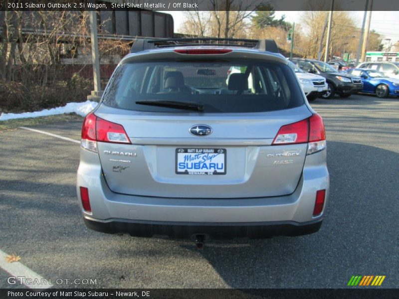 Steel Silver Metallic / Off Black 2011 Subaru Outback 2.5i Wagon
