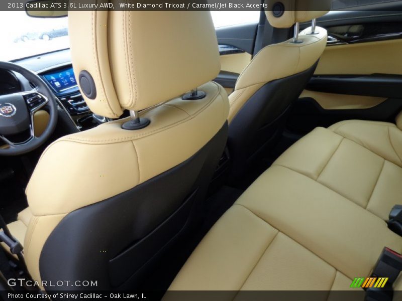 White Diamond Tricoat / Caramel/Jet Black Accents 2013 Cadillac ATS 3.6L Luxury AWD