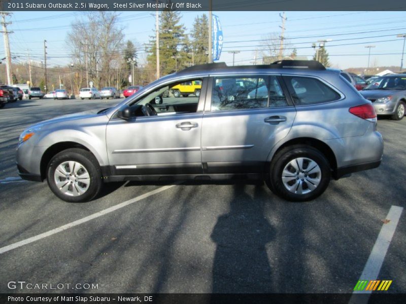 Steel Silver Metallic / Off Black 2011 Subaru Outback 2.5i Wagon