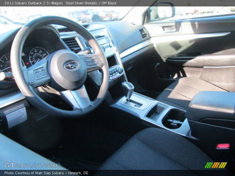 Steel Silver Metallic / Off Black 2011 Subaru Outback 2.5i Wagon