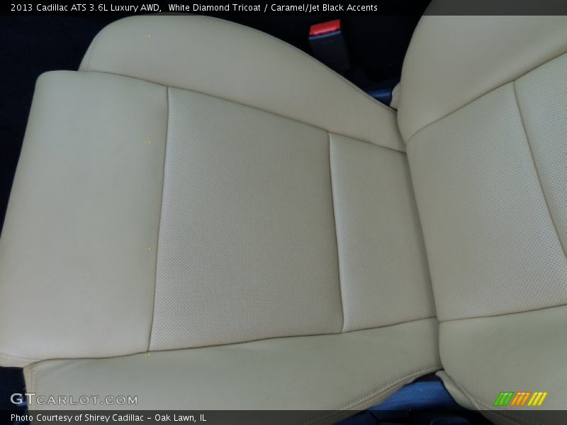 White Diamond Tricoat / Caramel/Jet Black Accents 2013 Cadillac ATS 3.6L Luxury AWD