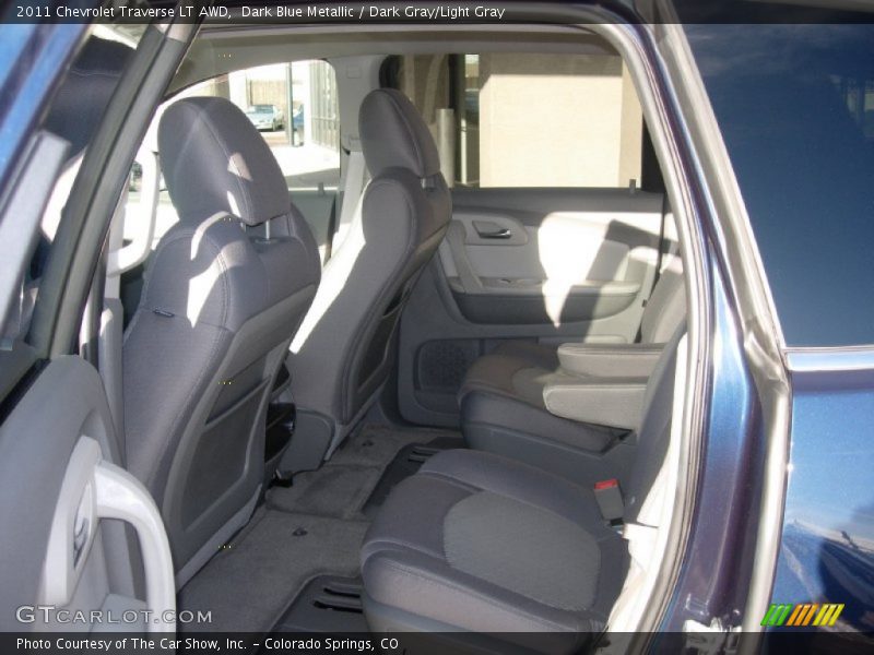 Dark Blue Metallic / Dark Gray/Light Gray 2011 Chevrolet Traverse LT AWD
