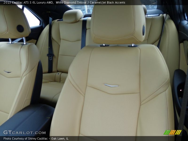 White Diamond Tricoat / Caramel/Jet Black Accents 2013 Cadillac ATS 3.6L Luxury AWD