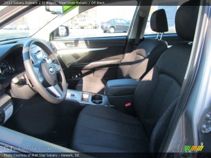 Steel Silver Metallic / Off Black 2011 Subaru Outback 2.5i Wagon