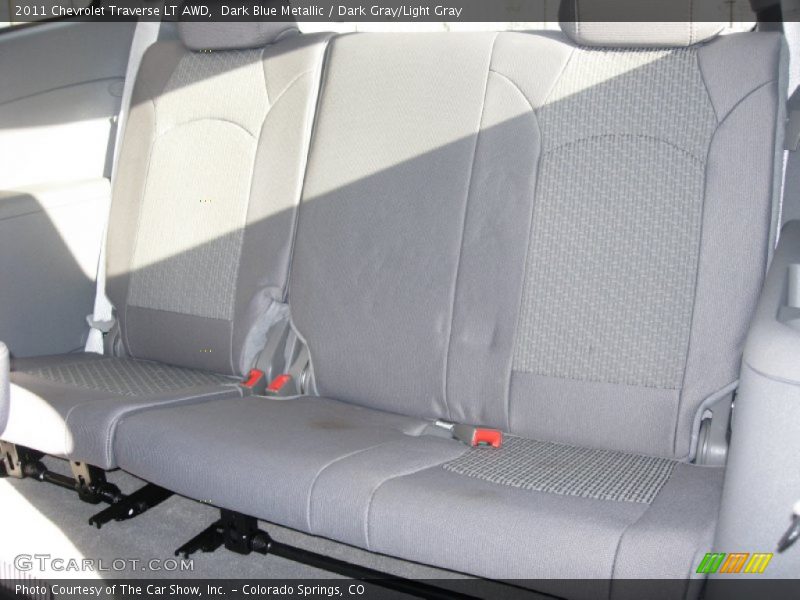 Dark Blue Metallic / Dark Gray/Light Gray 2011 Chevrolet Traverse LT AWD
