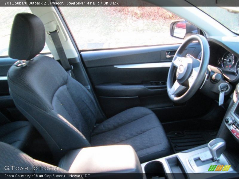 Steel Silver Metallic / Off Black 2011 Subaru Outback 2.5i Wagon