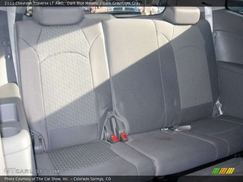 Dark Blue Metallic / Dark Gray/Light Gray 2011 Chevrolet Traverse LT AWD