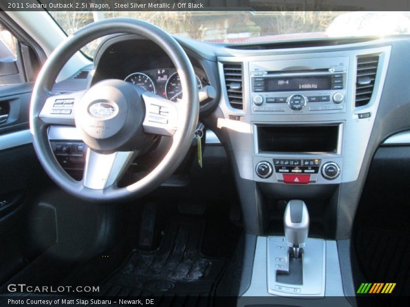 Steel Silver Metallic / Off Black 2011 Subaru Outback 2.5i Wagon