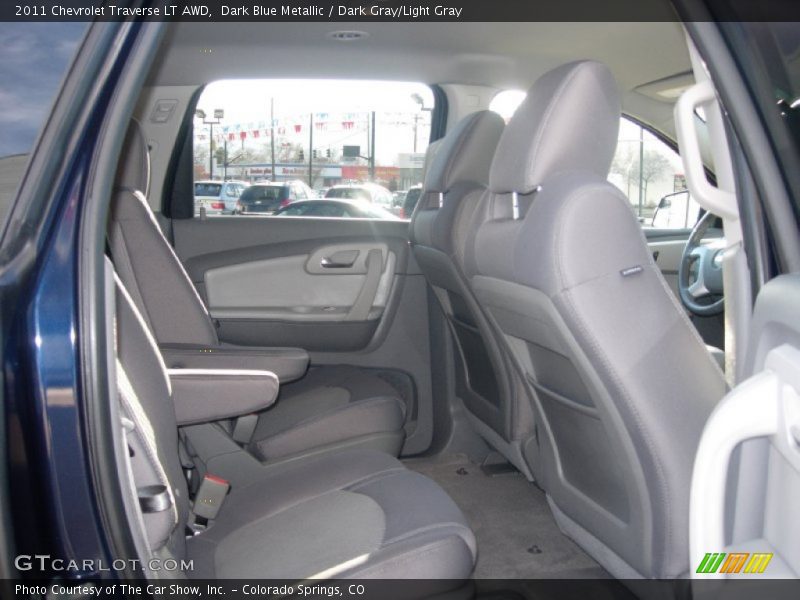 Dark Blue Metallic / Dark Gray/Light Gray 2011 Chevrolet Traverse LT AWD